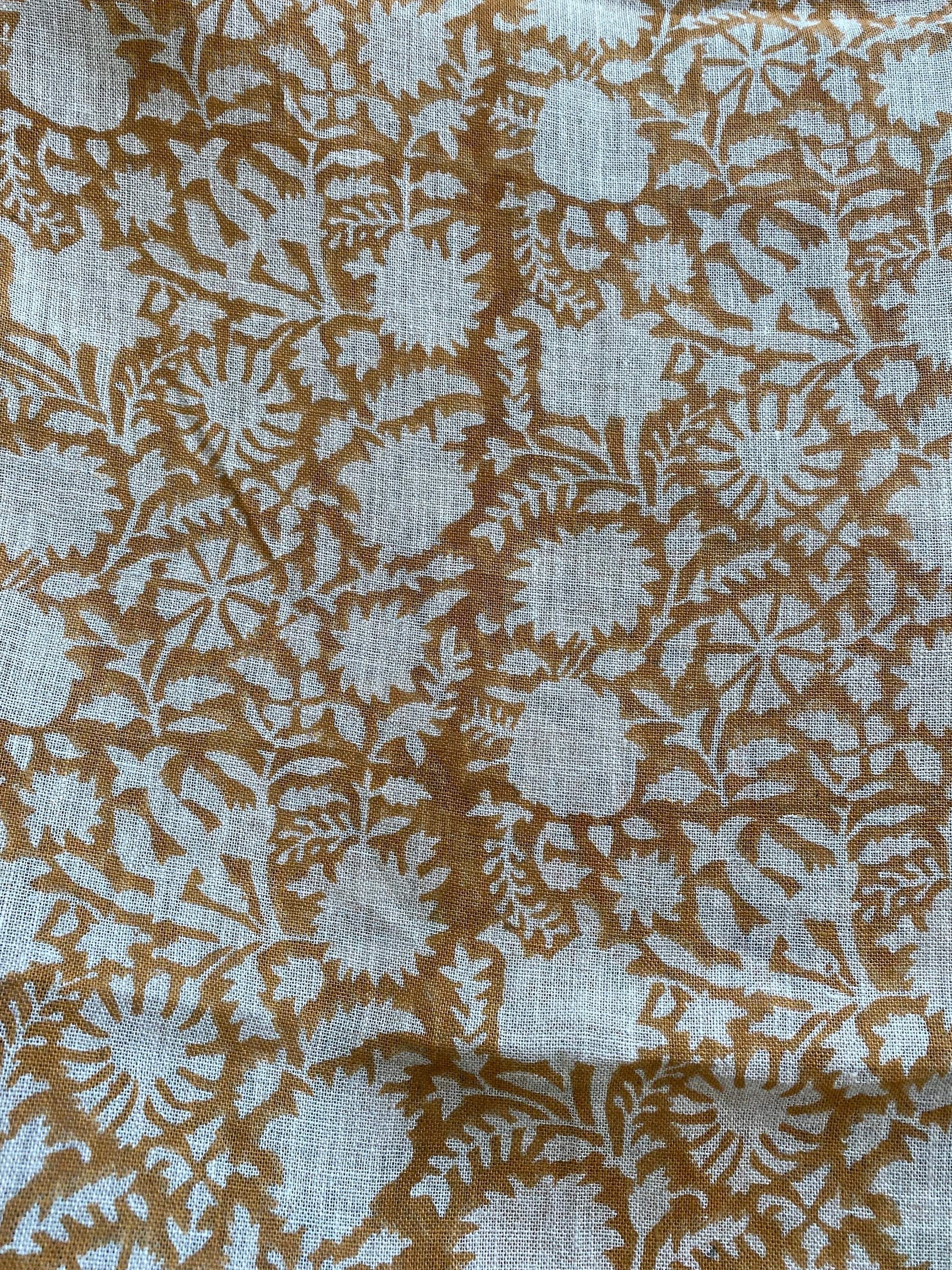 Linen fabric, Fabric by yard, Hand printed fabric, Block Print Fabric, Indian Fabric