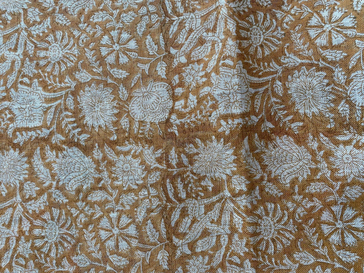 58" inches Indian Hand Block Print Fabric, Indian Linen Fabric, Block Print Fabric, Designer Floral Printing Fabric, Upholstery fabric,