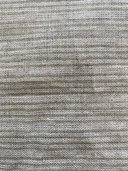 58" inches Striped Heavy Weight Linen fabric by the yard Natural Block Print MULTISTRIPE. Linen fabric for decor pillows,upholstery, curtain