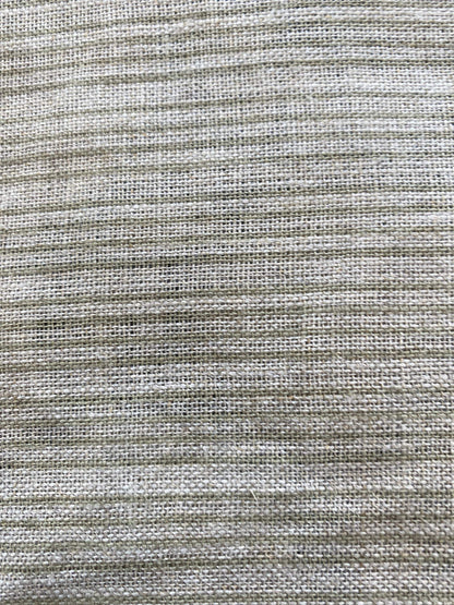 58" inches Striped Heavy Weight Linen fabric by the yard Natural Block Print MULTISTRIPE. Linen fabric for decor pillows,upholstery, curtain