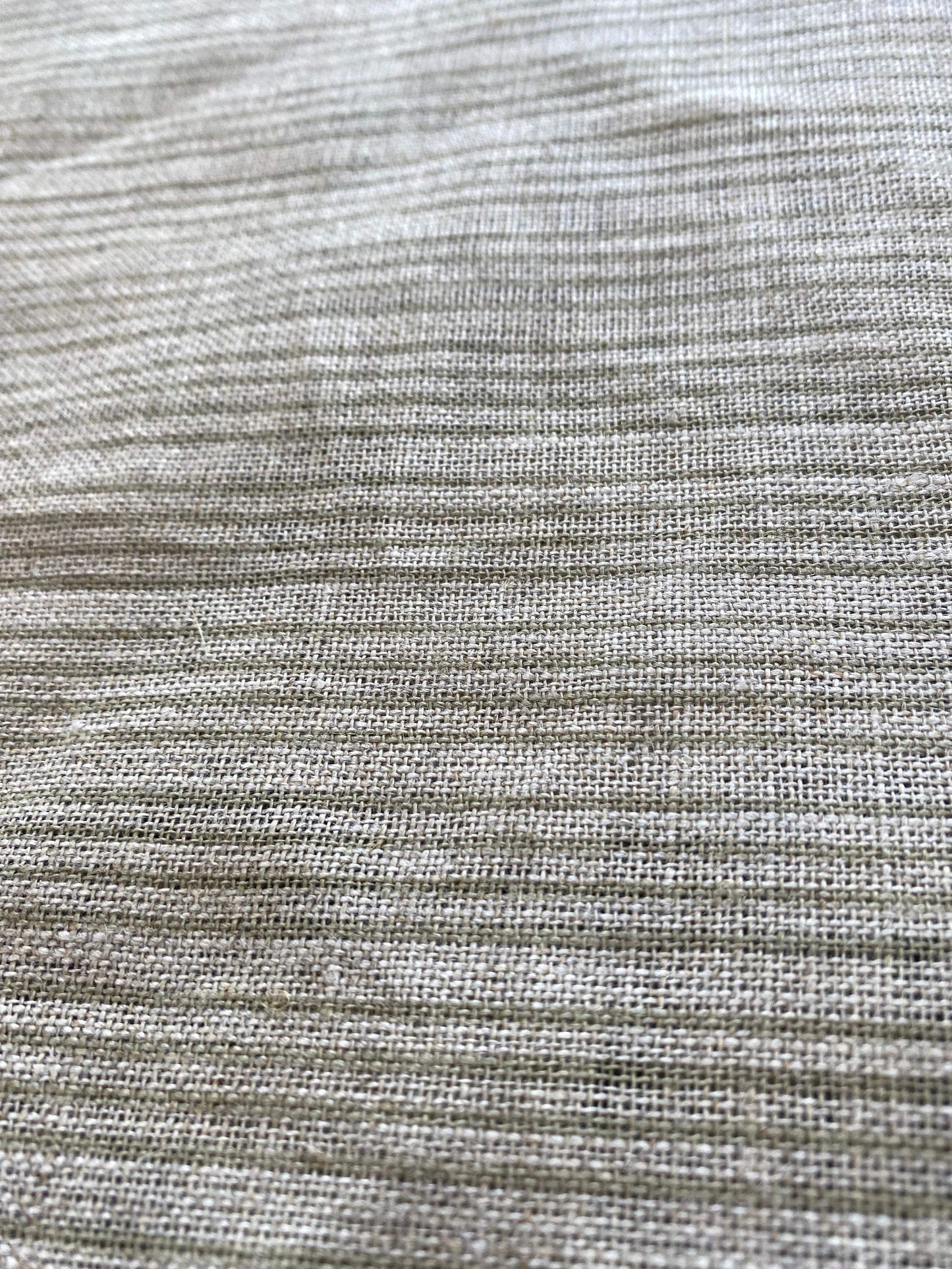 58" inches Striped Heavy Weight Linen fabric by the yard Natural Block Print MULTISTRIPE. Linen fabric for decor pillows,upholstery, curtain