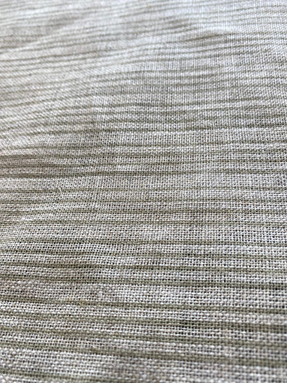 58" inches Striped Heavy Weight Linen fabric by the yard Natural Block Print MULTISTRIPE. Linen fabric for decor pillows,upholstery, curtain