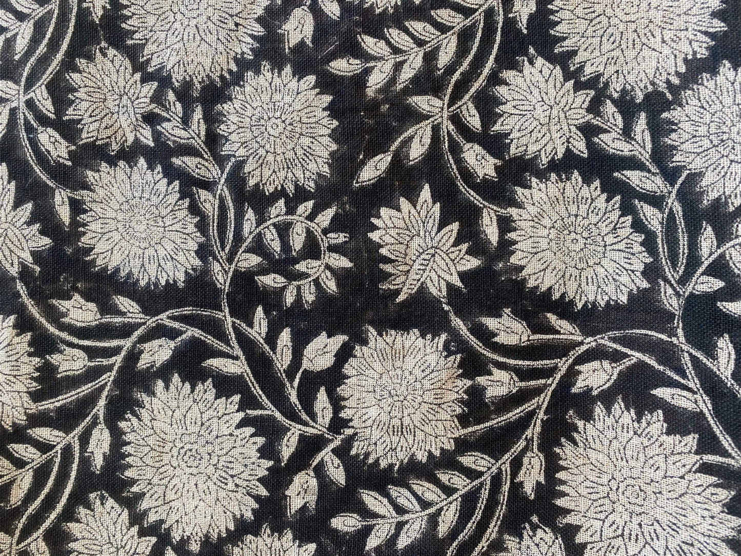 58" inches Indian Hand Block Print Fabric, Indian Linen Fabric, Block Print Fabric, Designer Floral Printing Fabric, Upholstery fabric,