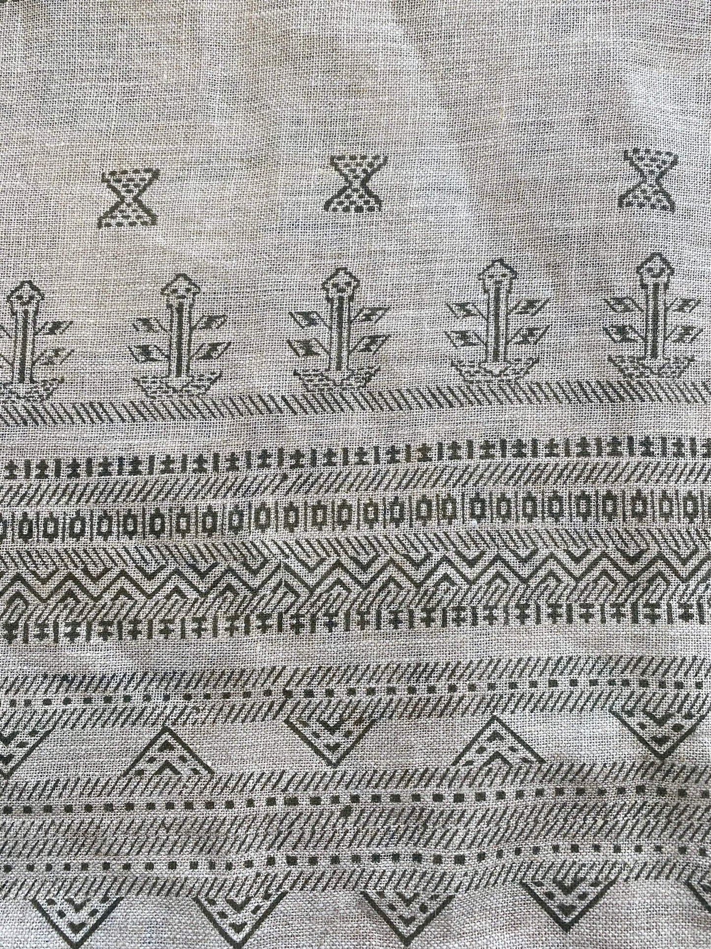 58" inches Indian Hand Block Print Fabric, Indian Linen Fabric, Block Print Fabric, Designer Floral Printing Fabric, Upholstery fabric,