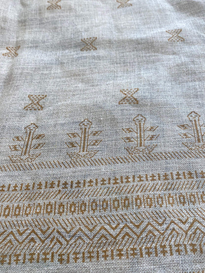 58" inches Indian Hand Block Print Fabric, Indian Linen Fabric, Block Print Fabric, Designer Floral Printing Fabric, Upholstery fabric,