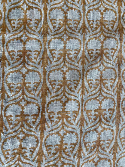 58" inches Indian Hand Block Print Fabric, Indian Linen Fabric, Block Print Fabric, Designer Floral Printing Fabric, Upholstery fabric,