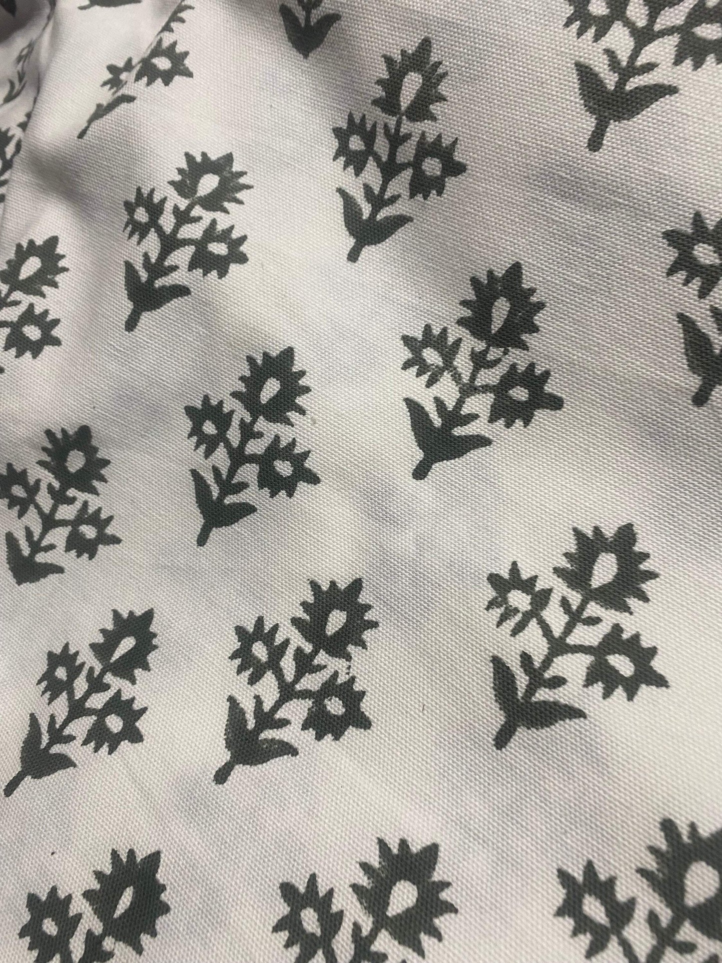 60” inches Hand block print cotton duck fabric , heavyweight fabric upholstery fabric, pillow cover , home decor craft use fabric - Maple Village Lane