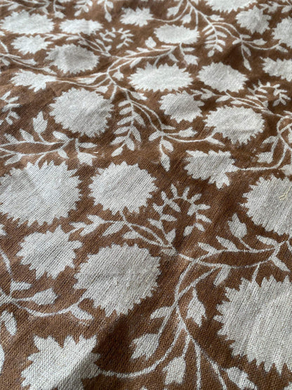 Linen fabric, Fabric by yard, Hand printed fabric, Block Print Fabric, Indian Fabric