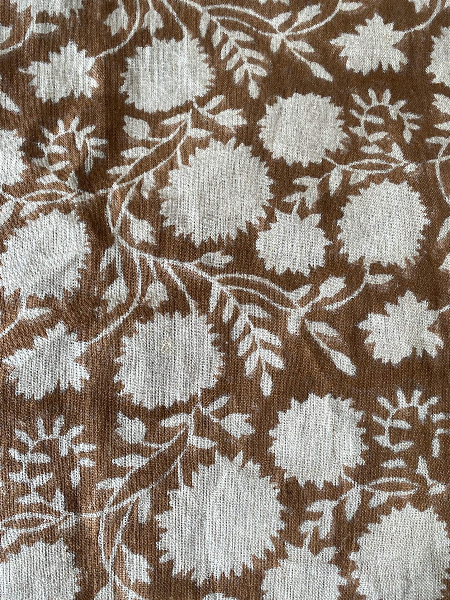 58" inches Indian Hand Block Print Fabric, Indian Linen Fabric, Block Print Fabric, Designer Floral Printing Fabric, Upholstery fabric,