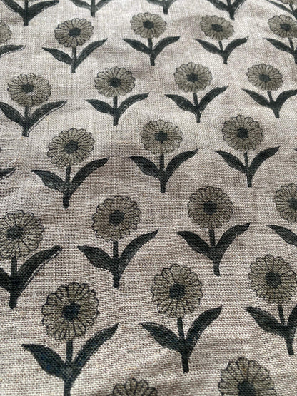 58" inches Indian Hand Block Print Fabric, Indian Linen Fabric, Block Print Fabric, Designer Floral Printing Fabric, Upholstery fabric,