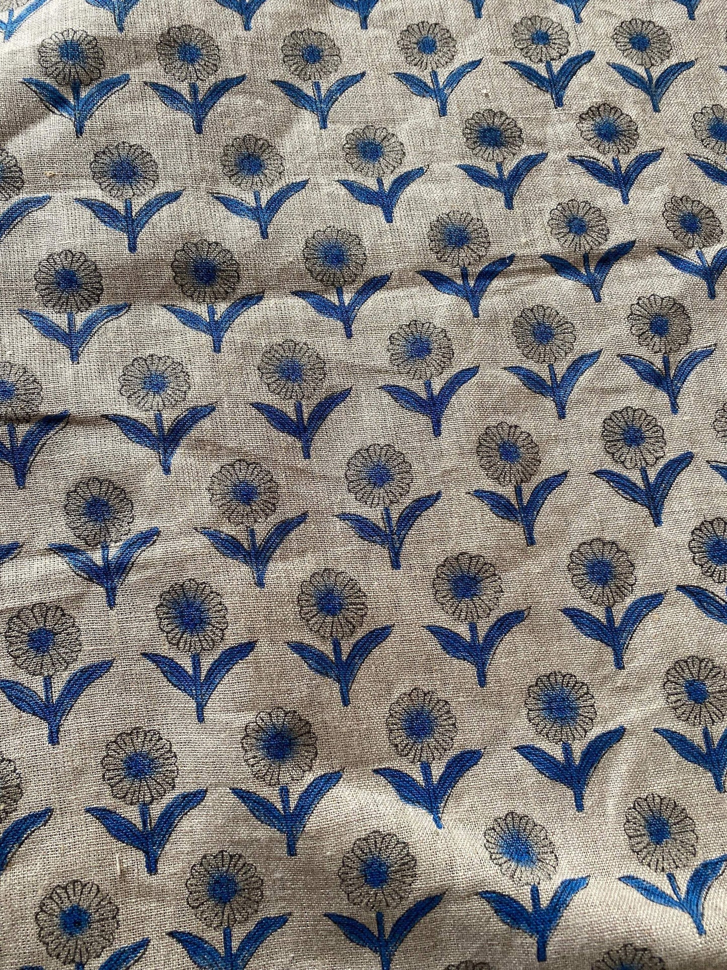 58" inches Indian Hand Block Print Fabric, Indian Linen Fabric, Block Print Fabric, Designer Floral Printing Fabric, Upholstery fabric,