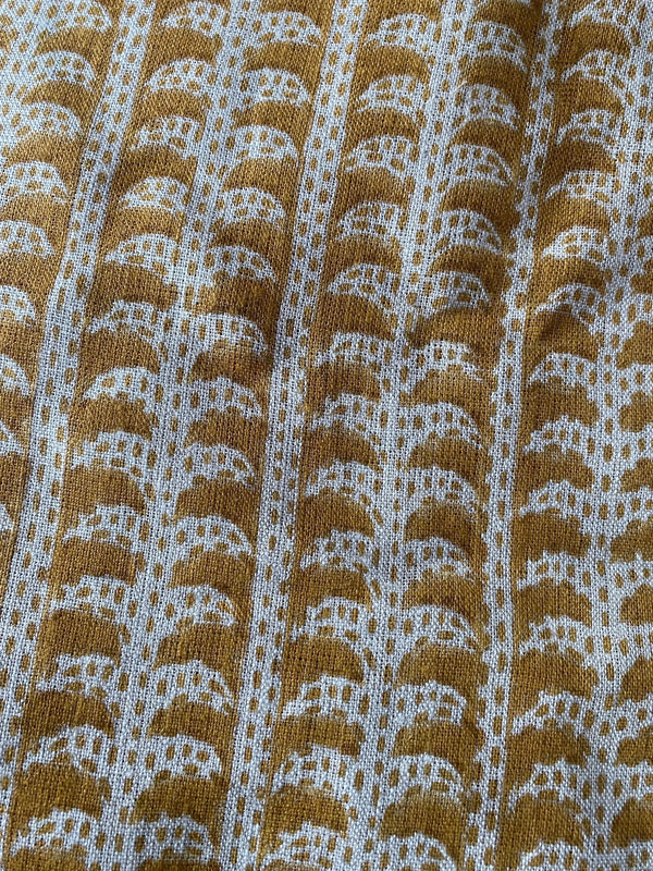 Dixie Hand Block Print Linen Fabric