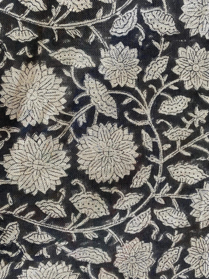 Linen fabric, Fabric by yard, Hand printed fabric, Block Print Fabric, Indian Fabric