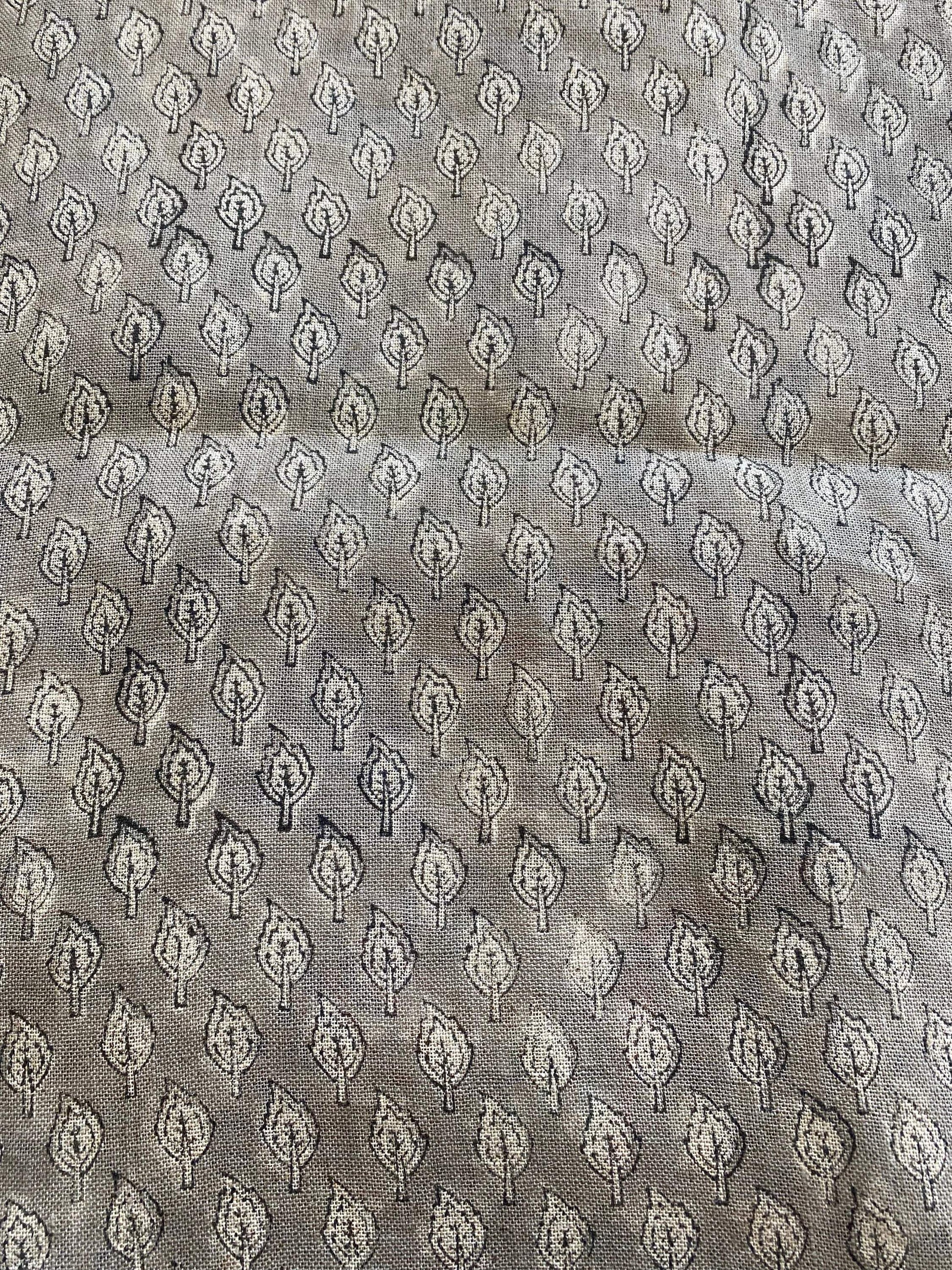 Linen fabric, Fabric by yard, Hand printed fabric, Block Print Fabric, Indian Fabric