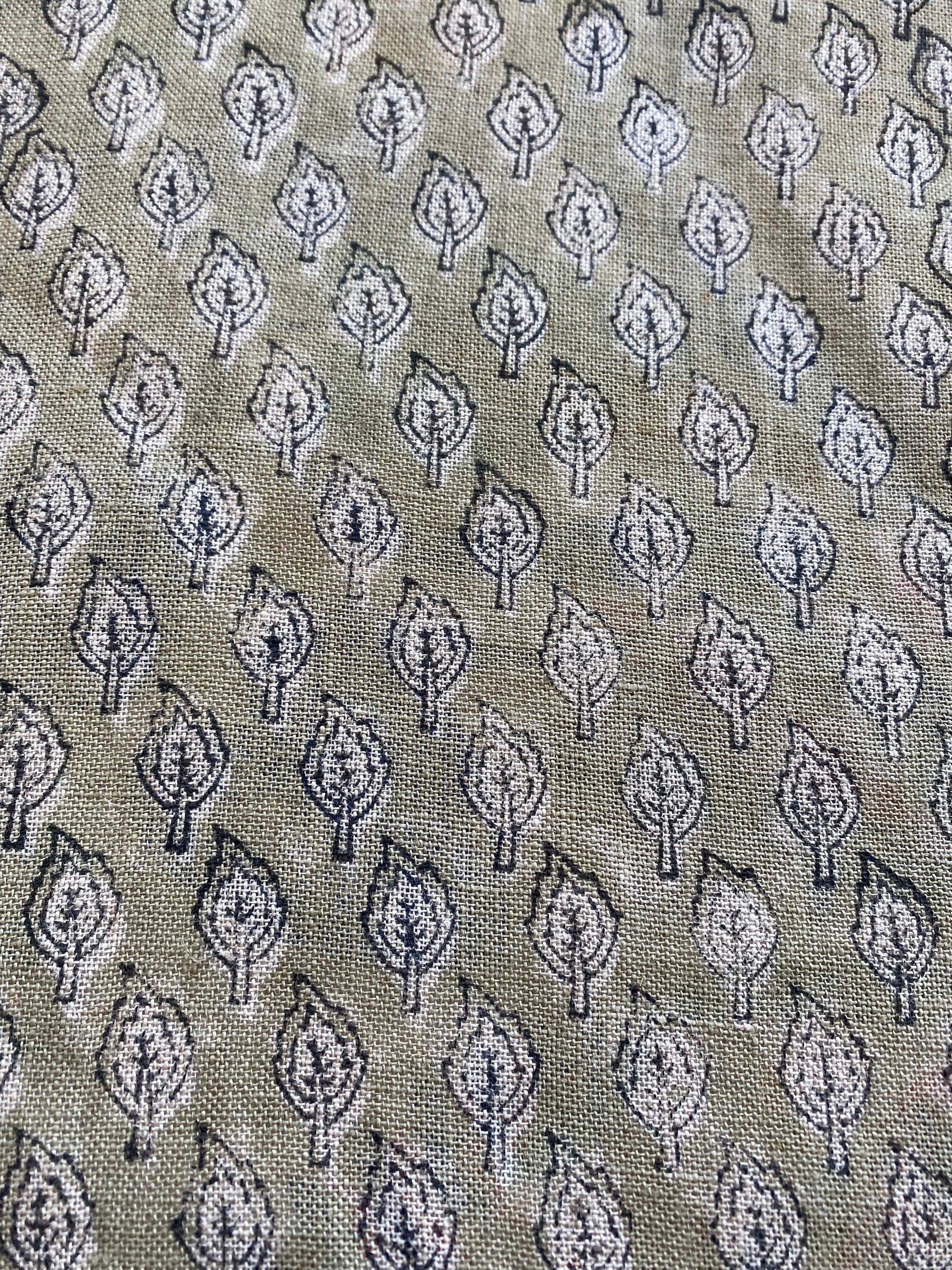 Linen fabric, Fabric by yard, Hand printed fabric, Block Print Fabric, Indian Fabric