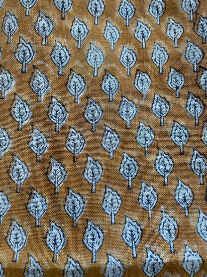 58" inches Indian Hand Block Print Fabric, Indian Linen Fabric, Block Print Fabric, Designer Floral Printing Fabric, Upholstery fabric,