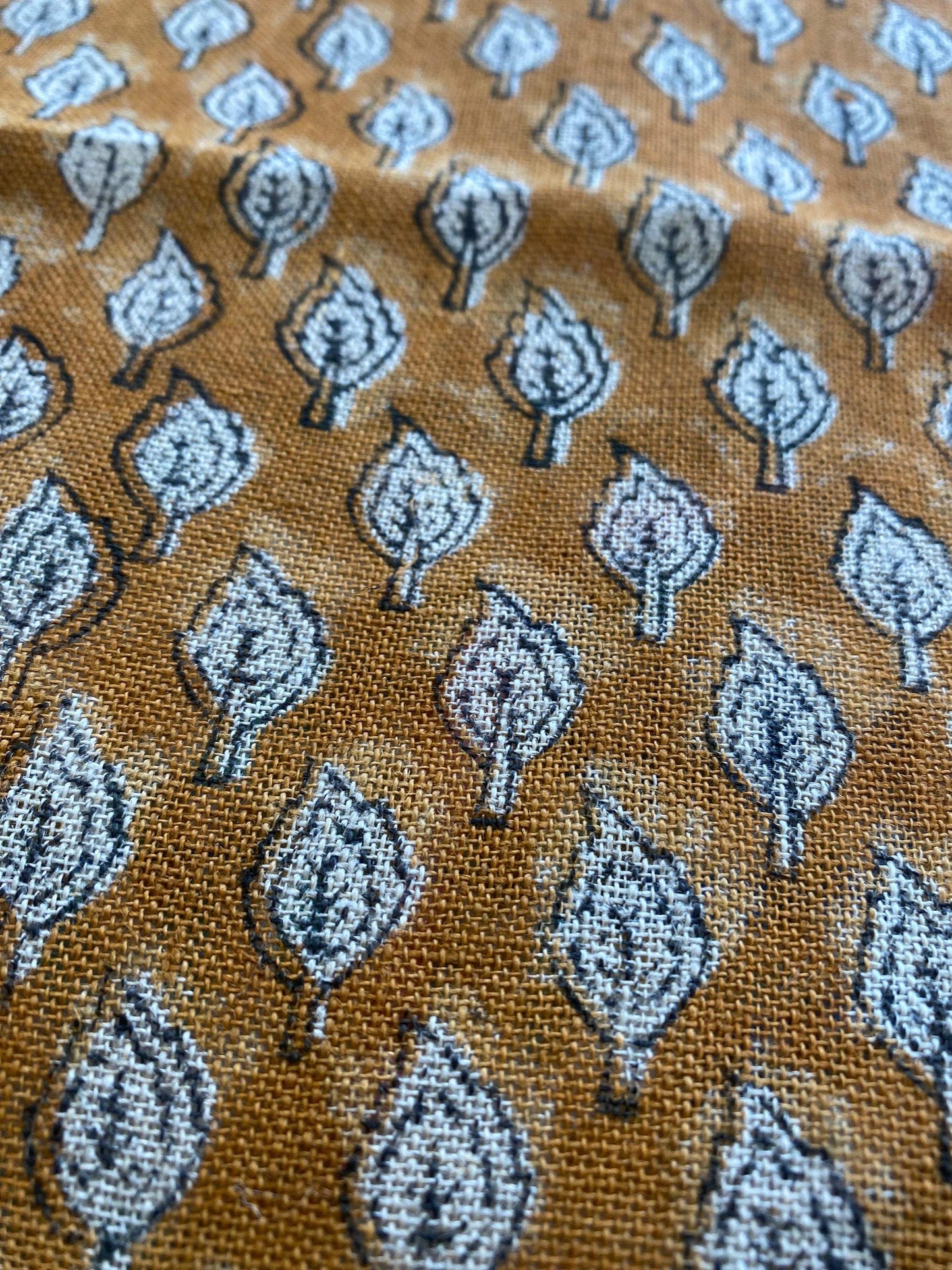 58" inches Indian Hand Block Print Fabric, Indian Linen Fabric, Block Print Fabric, Designer Floral Printing Fabric, Upholstery fabric, - Maple Village Lane