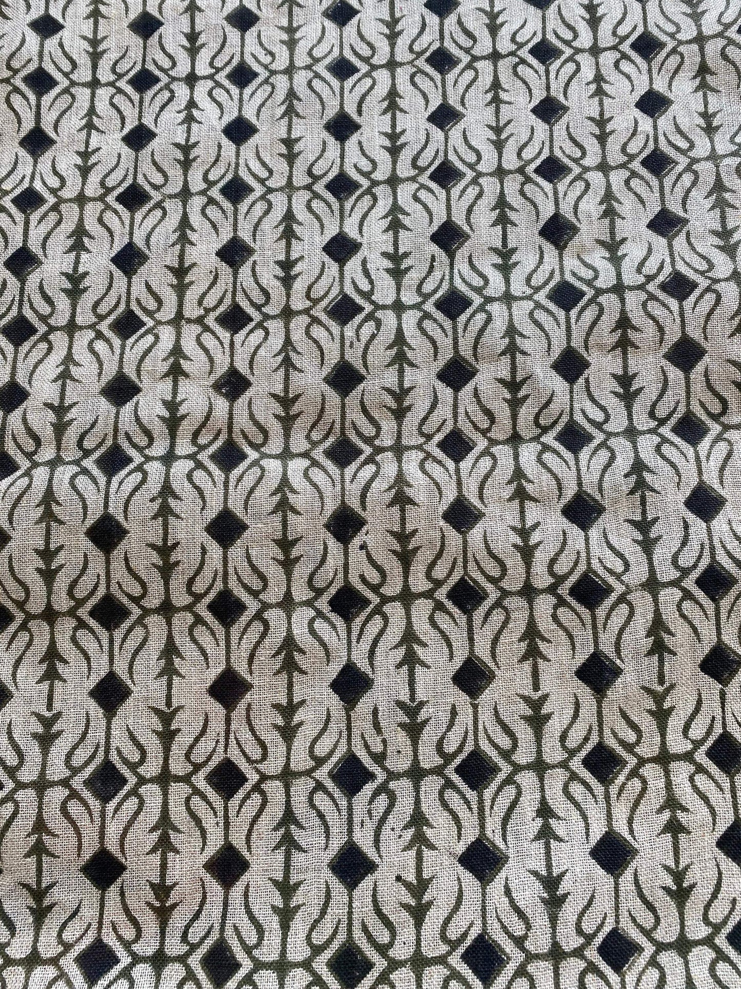 Linen fabric, Fabric by yard, Hand printed fabric, Block Print Fabric, Indian Fabric