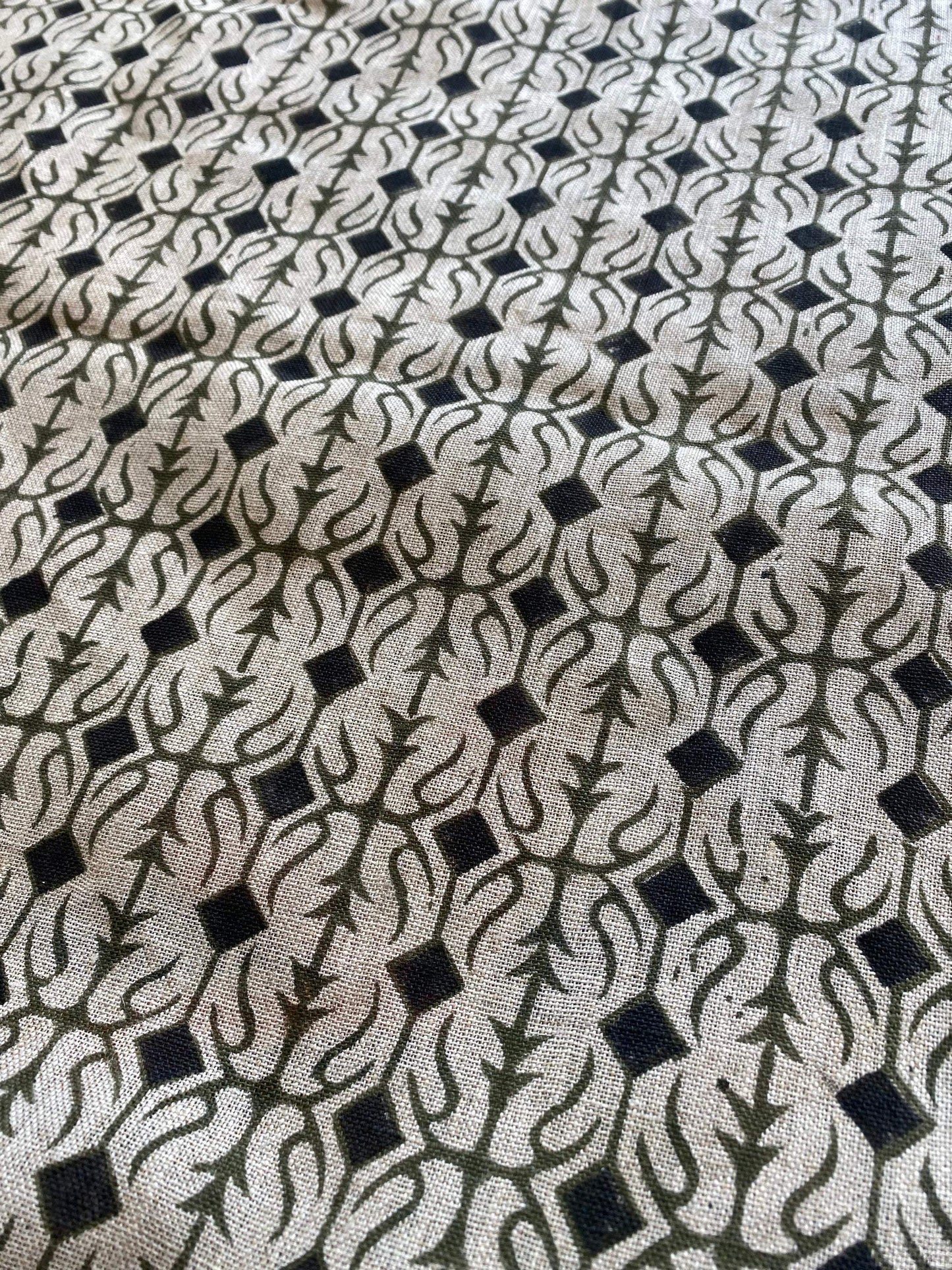 58" inches Indian Hand Block Print Fabric, Indian Linen Fabric, Block Print Fabric, Designer Floral Printing Fabric, Upholstery fabric,