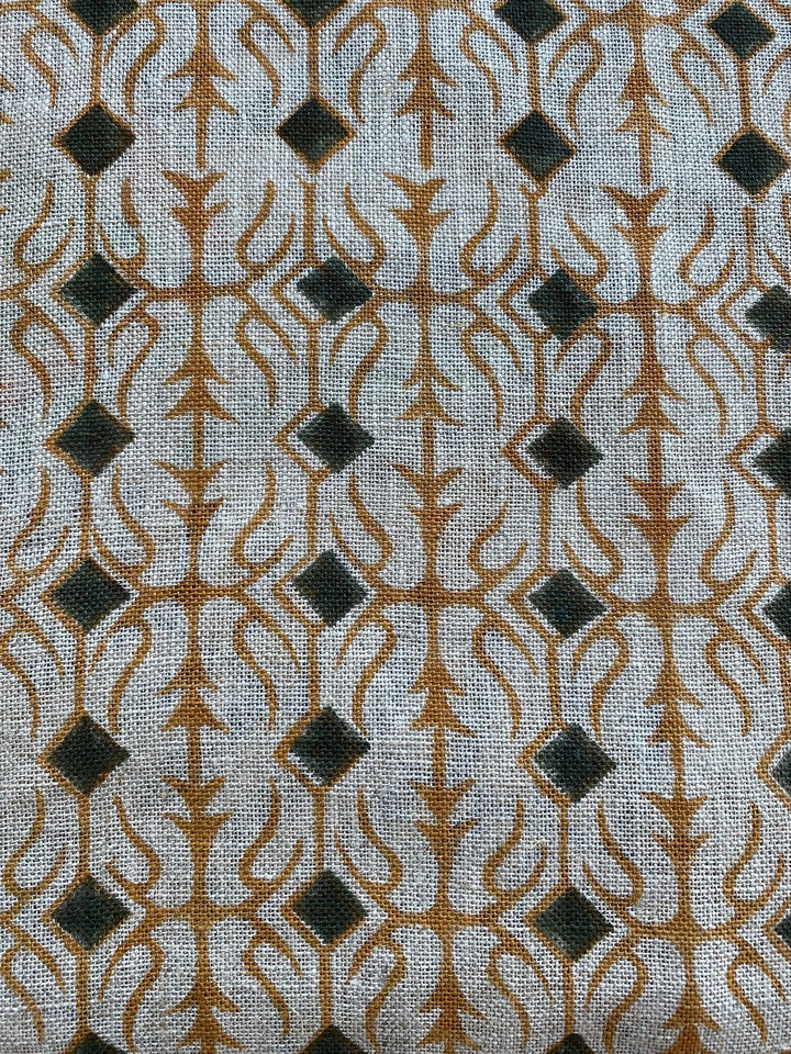 58" inches Indian Hand Block Print Fabric, Indian Linen Fabric, Block Print Fabric, Designer Floral Printing Fabric, Upholstery fabric, - Maple Village Lane