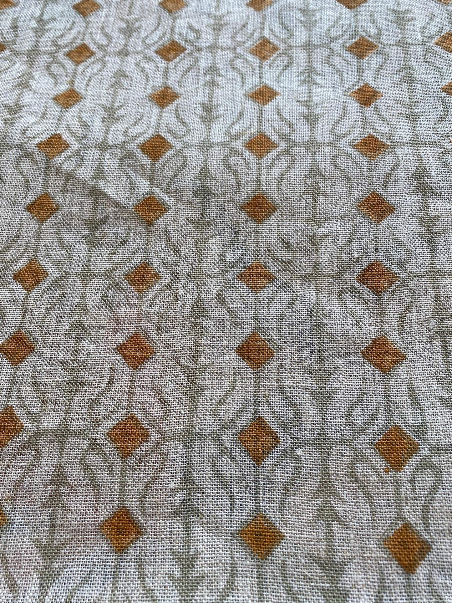 Linen fabric, Fabric by yard, Hand printed fabric, Block Print Fabric, Indian Fabric