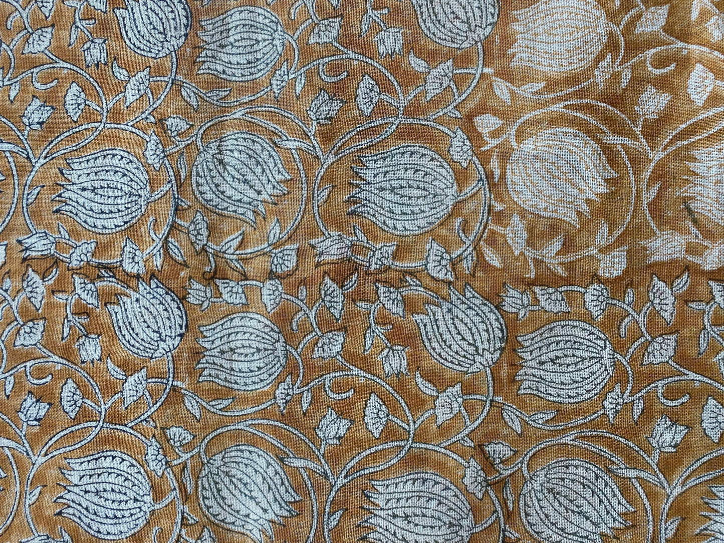 58" inches Indian Hand Block Print Fabric, Indian Linen Fabric, Block Print Fabric, Designer Floral Printing Fabric, Upholstery fabric,