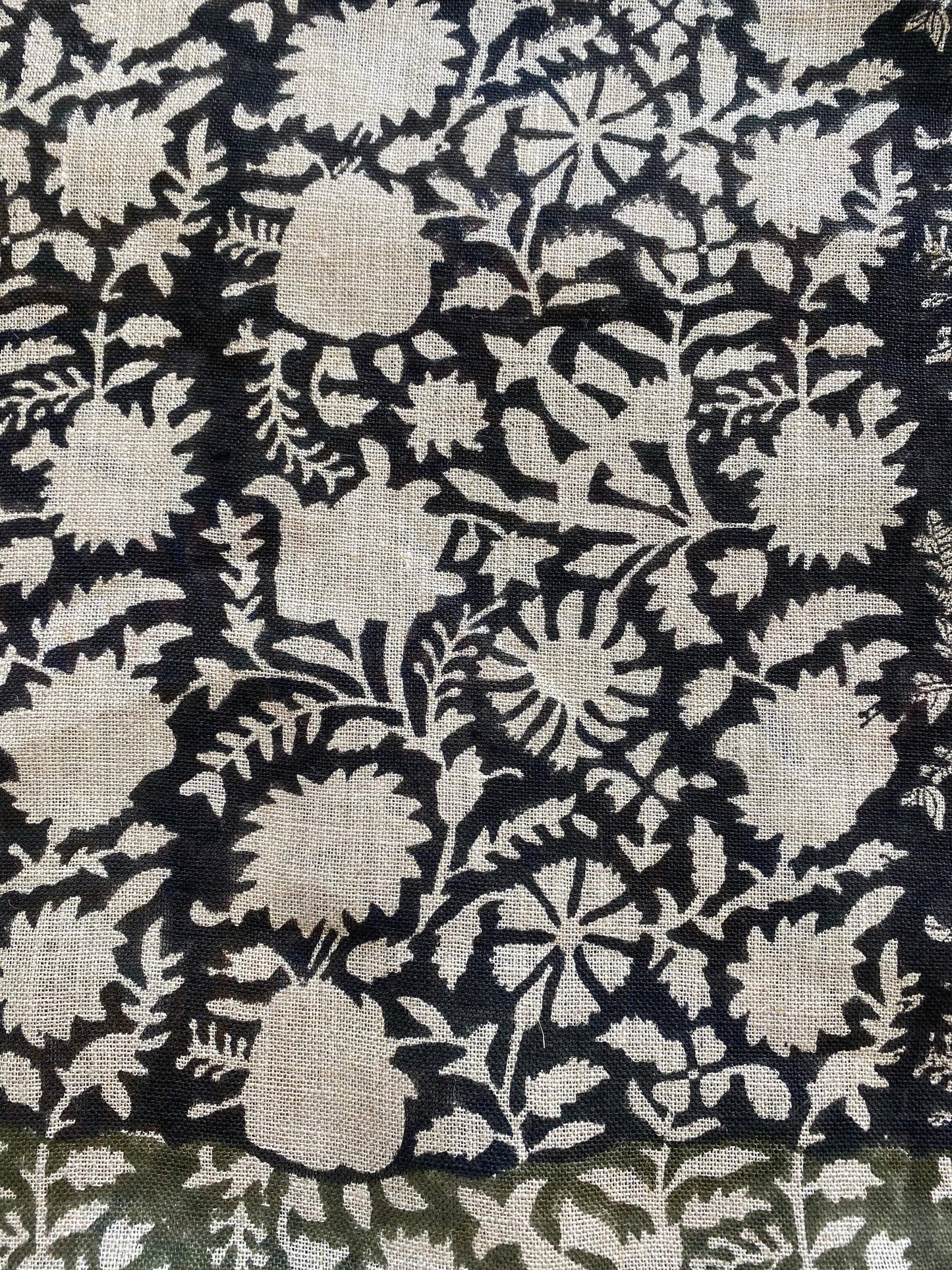 58" inches Indian Hand Block Print Fabric, Indian Linen Fabric, Block Print Fabric, Designer Floral Printing Fabric, Upholstery fabric, - Maple Village Lane