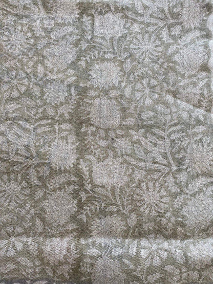 Linen fabric, Fabric by yard, Hand printed fabric, Block Print Fabric, Indian Fabric