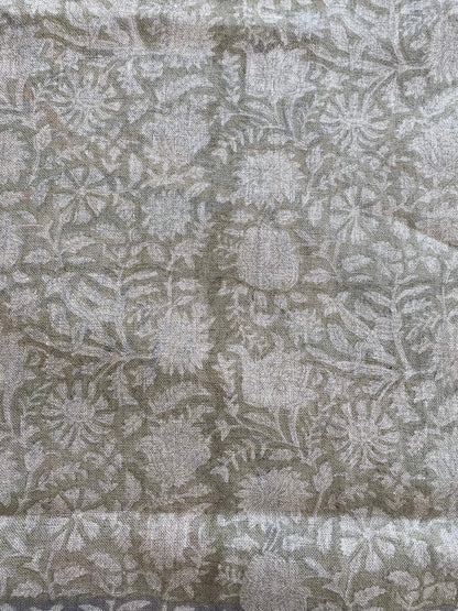 58" inches Indian Hand Block Print Fabric, Indian Linen Fabric, Block Print Fabric, Designer Floral Printing Fabric, Upholstery fabric,