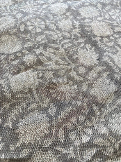 Layla Hand Block Printed Linen Upholstery Fabric