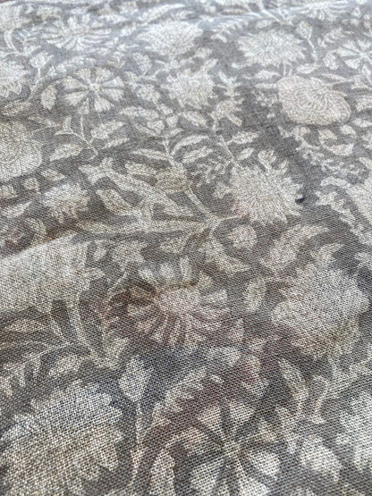 58" inches Indian Hand Block Print Fabric, Indian Linen Fabric, Block Print Fabric, Designer Floral Printing Fabric, Upholstery fabric,