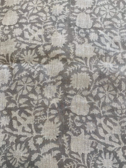 Linen fabric, Fabric by yard, Hand printed fabric, Block Print Fabric, Indian Fabric