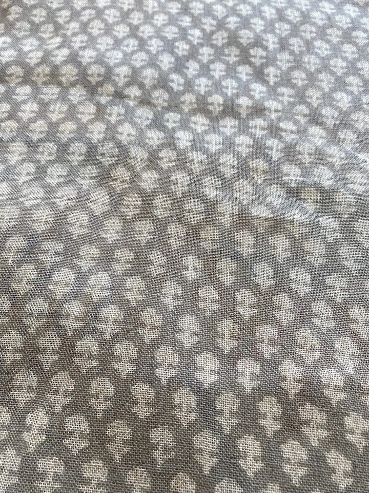 Tulsi Buti No Outline Block Print Linen Fabric - Maple Village Lane