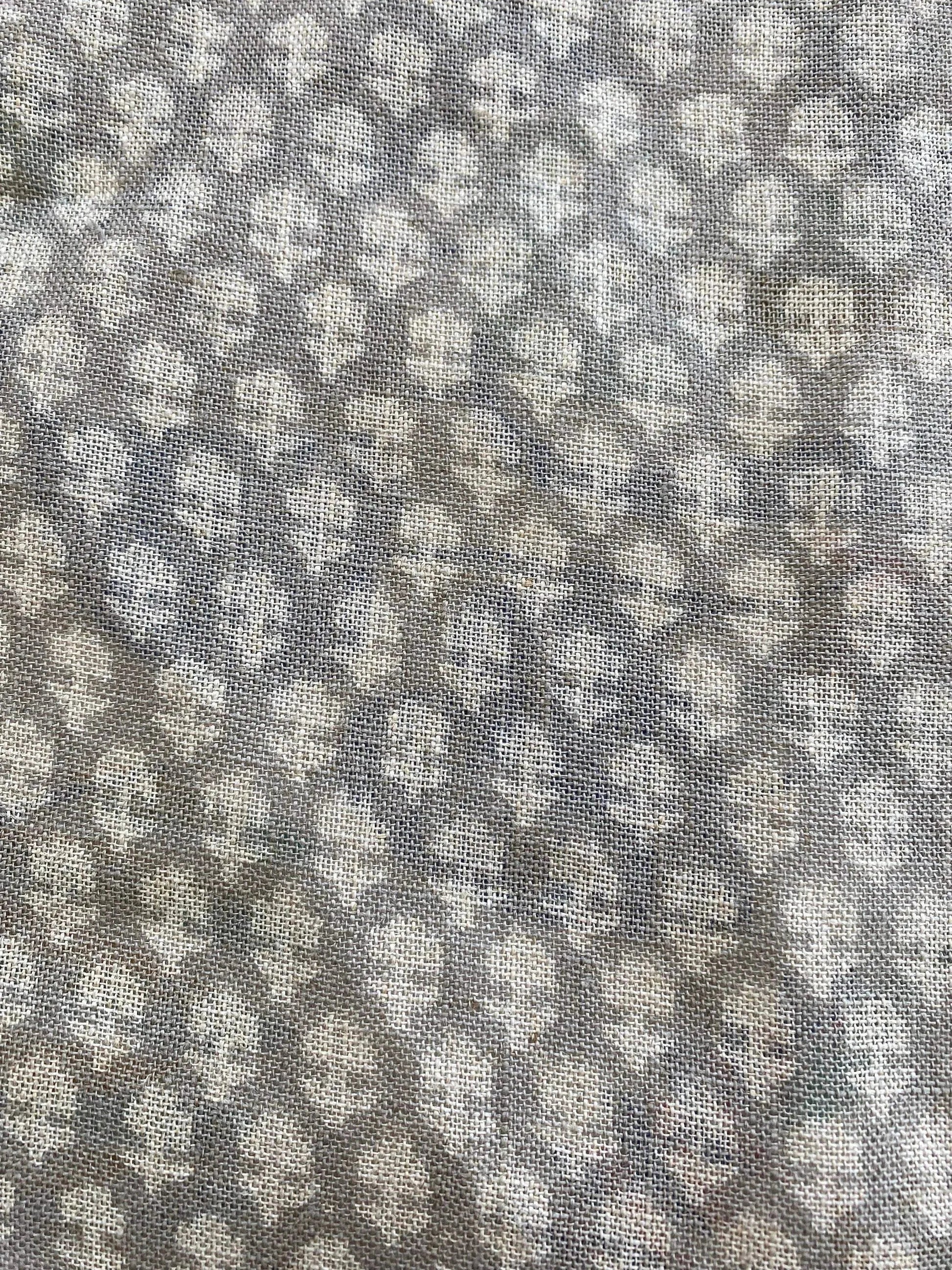 Tulsi Buti No Outline Block Print Linen Fabric - Maple Village Lane
