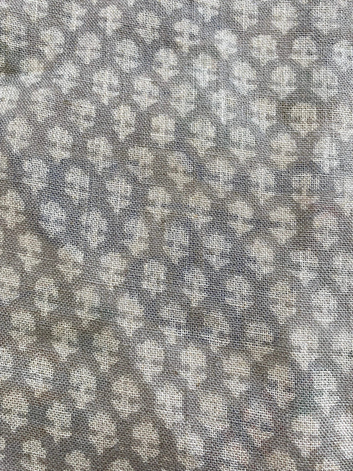 Tulsi Buti No Outline Block Print Linen Fabric - Maple Village Lane