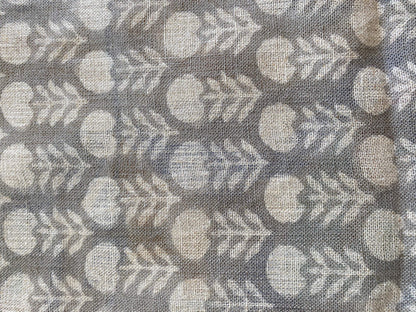 Linen fabric, Fabric by yard, Hand printed fabric, Block Print Fabric, Indian Fabric