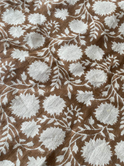 58" inches Indian Hand Block Print Fabric, Indian Linen Fabric, Block Print Fabric, Designer Floral Printing Fabric, Upholstery fabric,