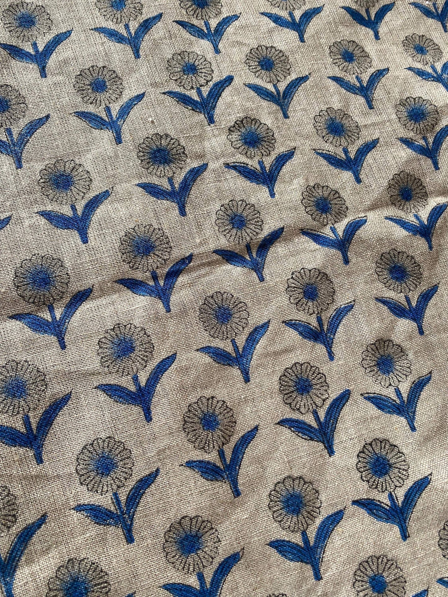 58" inches Indian Hand Block Print Fabric, Indian Linen Fabric, Block Print Fabric, Designer Floral Printing Fabric, Upholstery fabric,