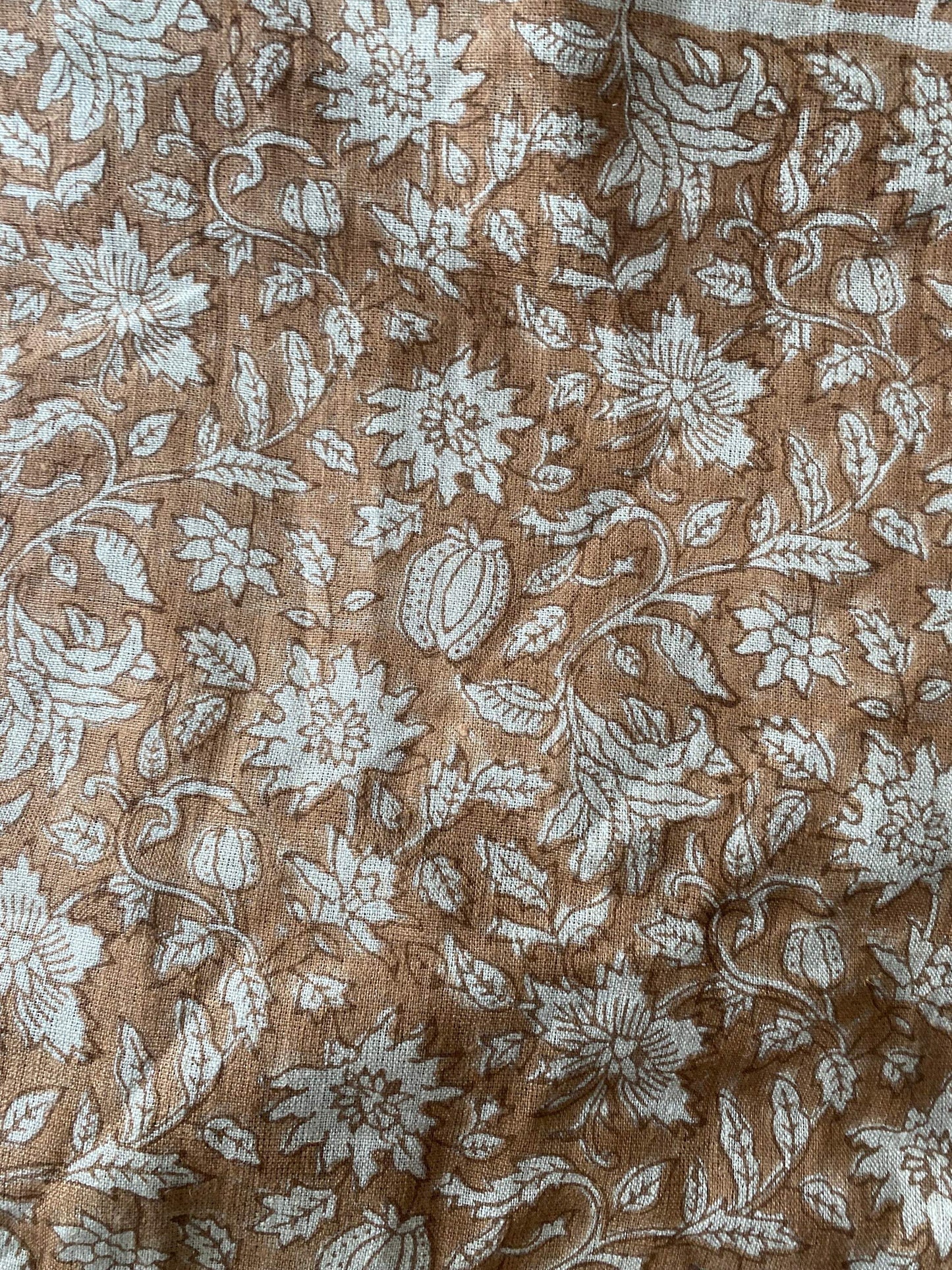 58" inches Indian Hand Block Print Fabric, Indian Linen Fabric, Block Print Fabric, Designer Floral Printing Fabric, Upholstery fabric,