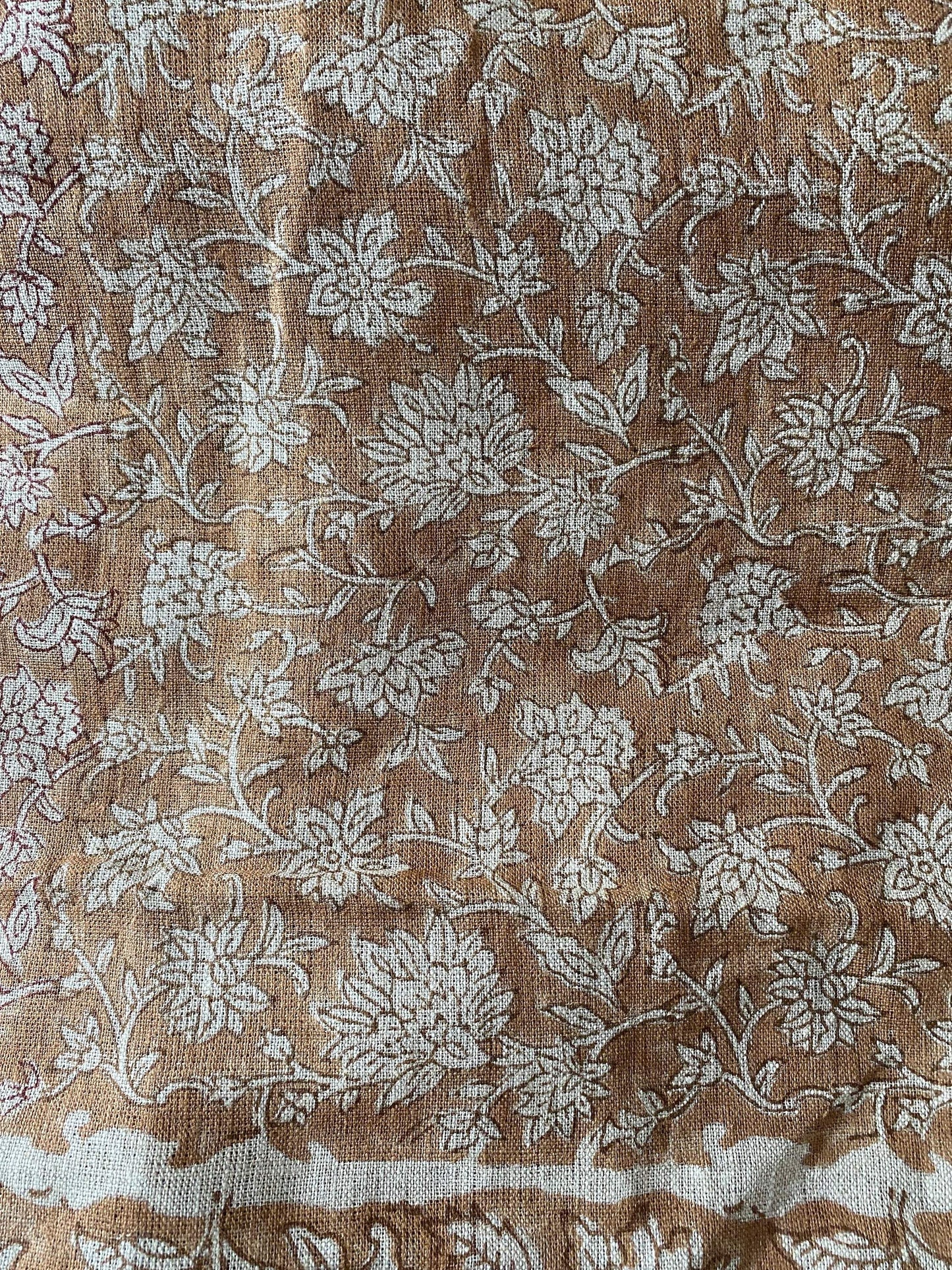 58" inches Indian Hand Block Print Fabric, Indian Linen Fabric, Block Print Fabric, Designer Floral Printing Fabric, Upholstery fabric, - Maple Village Lane