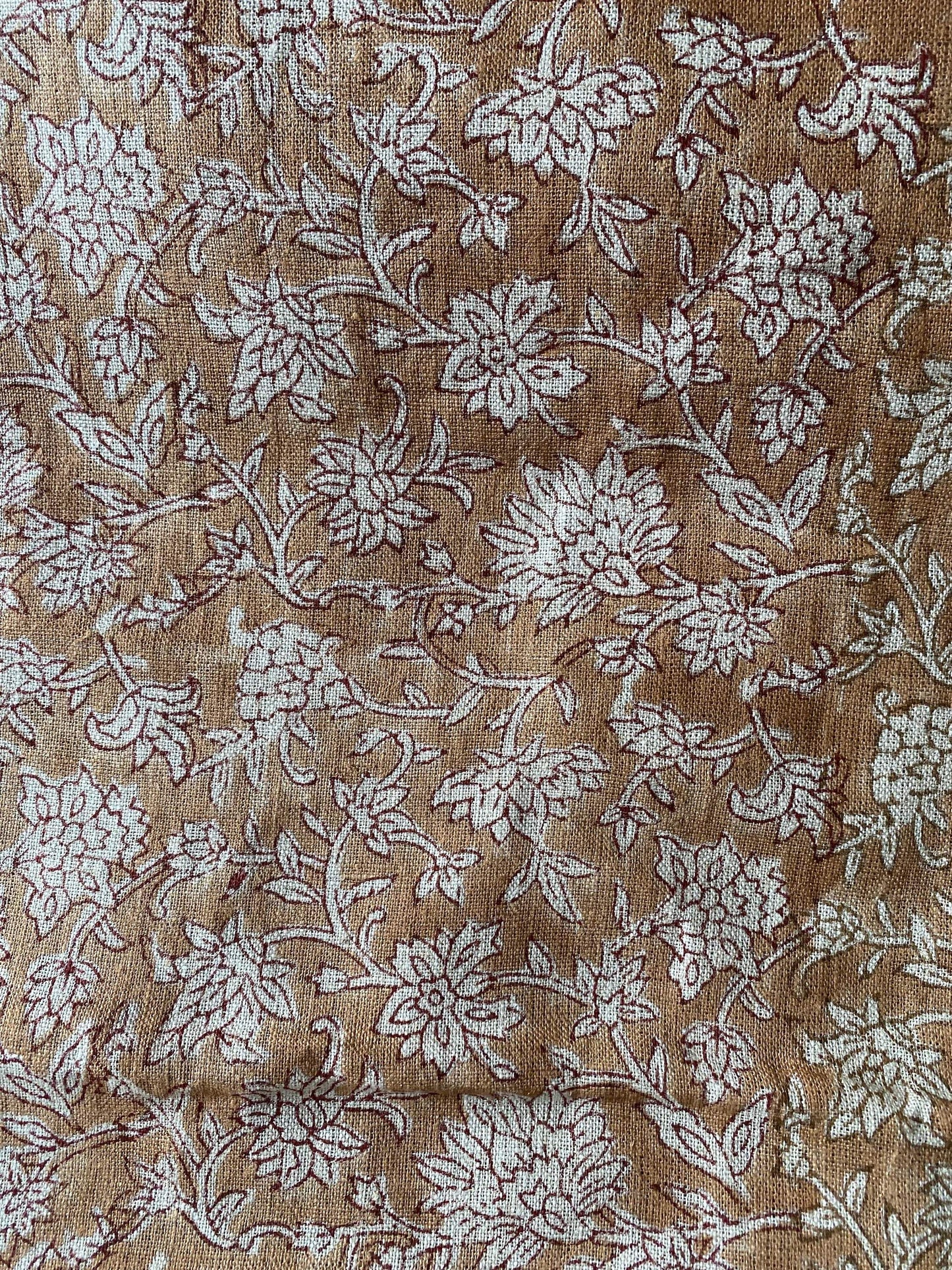 58" inches Indian Hand Block Print Fabric, Indian Linen Fabric, Block Print Fabric, Designer Floral Printing Fabric, Upholstery fabric, - Maple Village Lane