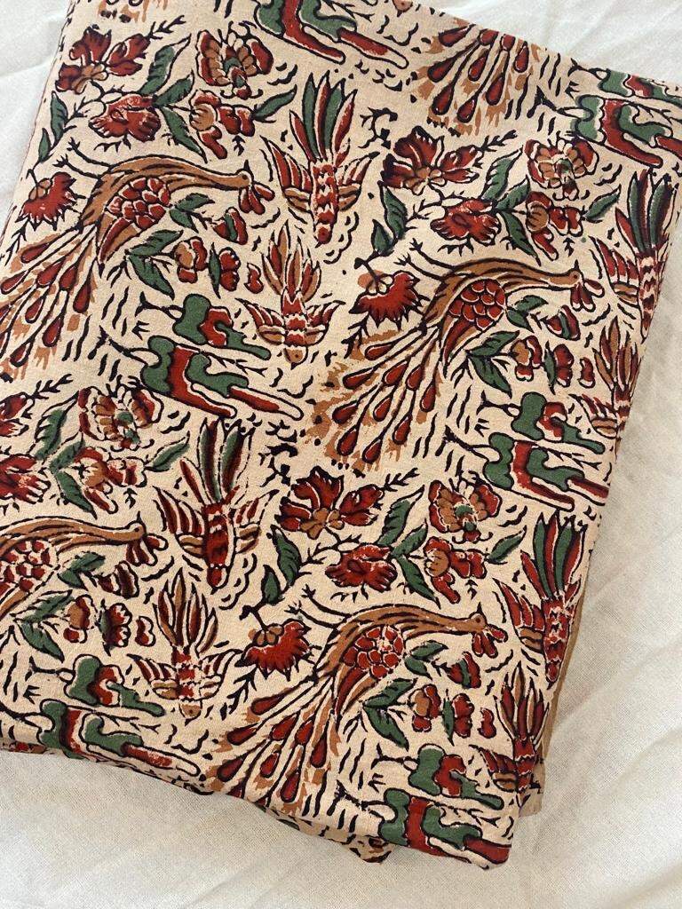 Indian Cotton Block Print Fabric by the Yard -Sewing and Quilting Fabric - Maple Village Lane