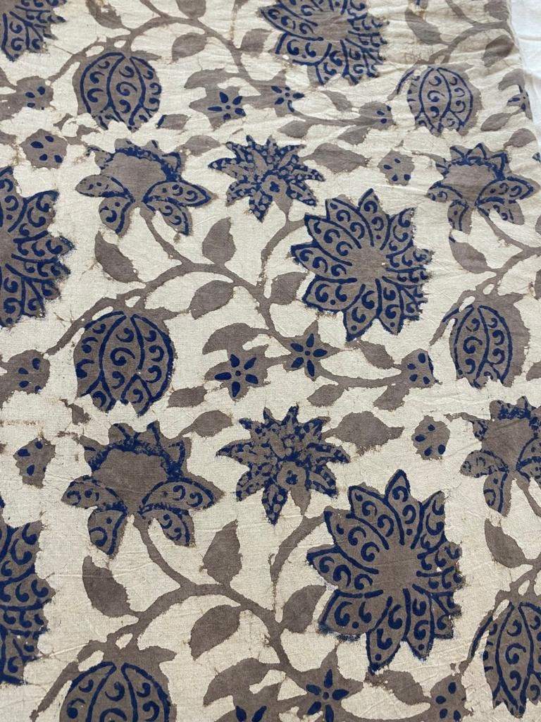 Indian Cotton Block Print Fabric by the Yard -Sewing and Quilting Fabric - Maple Village Lane