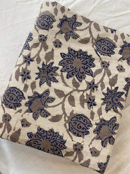 Indian Cotton Block Print Fabric by the Yard -Sewing and Quilting Fabric - Maple Village Lane