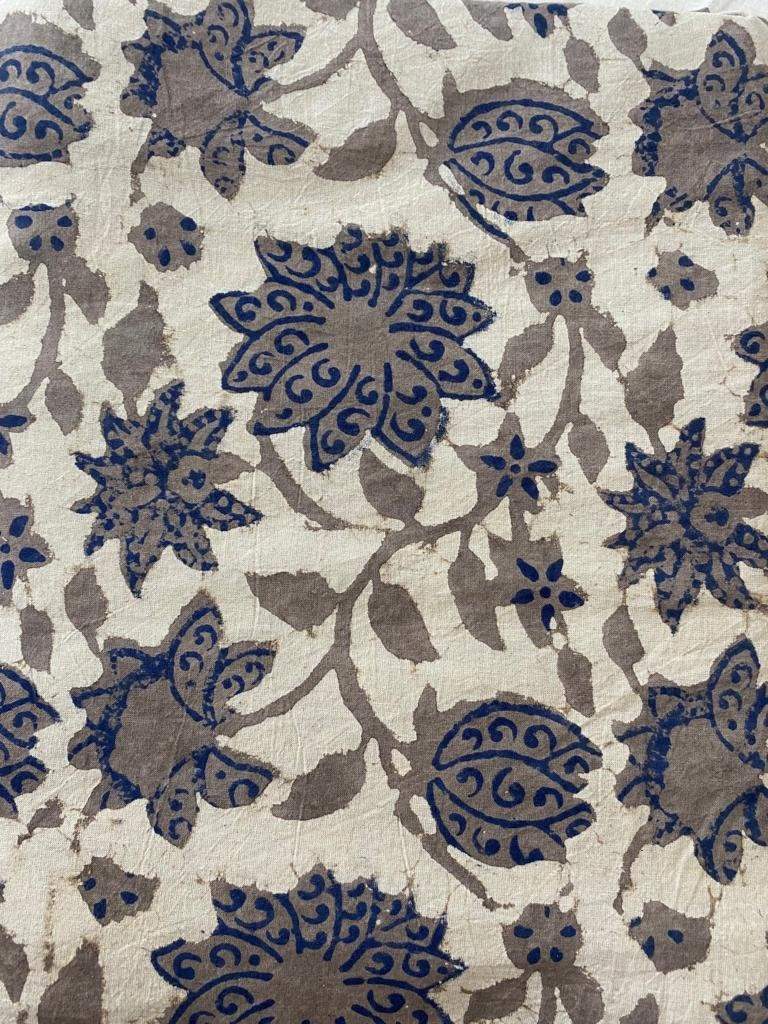 Indian Cotton Block Print Fabric by the Yard -Sewing and Quilting Fabric - Maple Village Lane