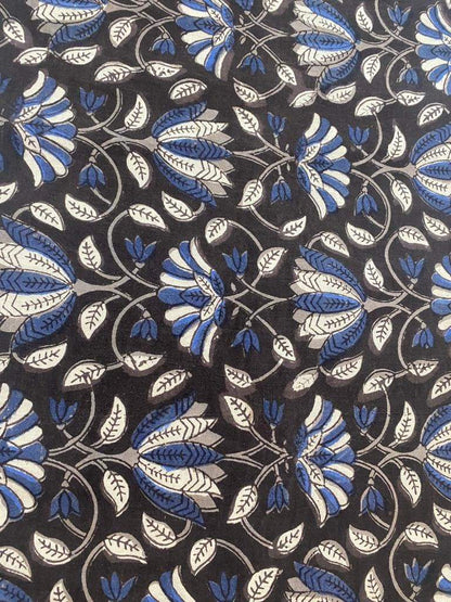 Indian Cotton Block Print Fabric by the Yard -Sewing and Quilting Fabric - Maple Village Lane