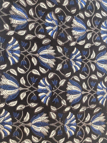 Indian Cotton Block Print Fabric by the Yard -Sewing and Quilting Fabric - Maple Village Lane