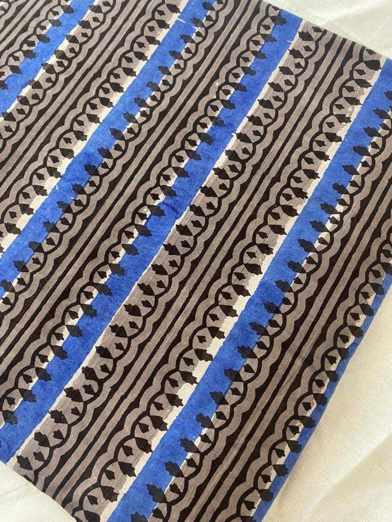 Indian Cotton Block Print Fabric by the Yard -Sewing and Quilting Fabric - Maple Village Lane