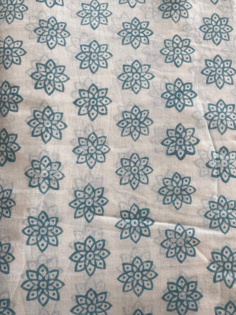 Indian Cotton Block Print Fabric by the Yard -Sewing and Quilting Fabric - Maple Village Lane