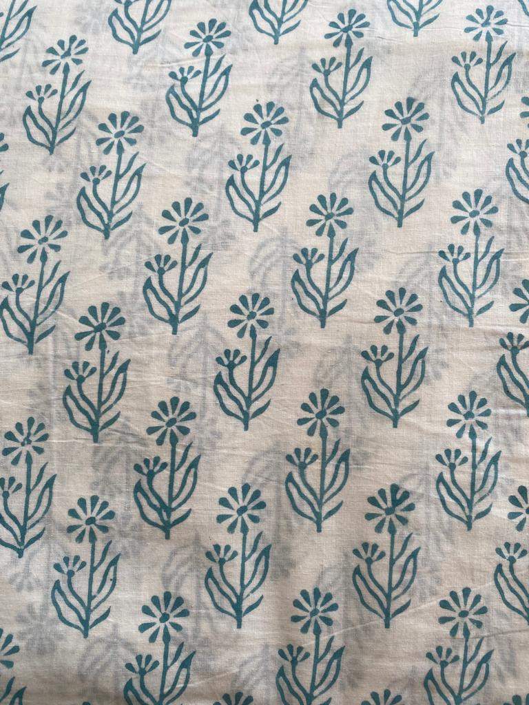 Flower Print Cotton Fabric, Sewing Fabric, Dressmaking banyans Fabric, Indian Fabric By The Yard, Craft Fabric, Upholstery Fabric - Maple Village Lane